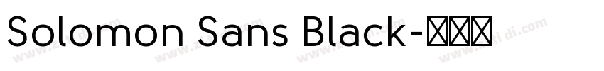 Solomon Sans Black字体转换